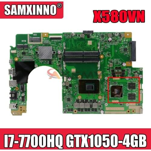 Akemy X580VN Laptop motherboard for ASUS X580VN X580V original mainboard I7-7700HQ GTX1050-4GB