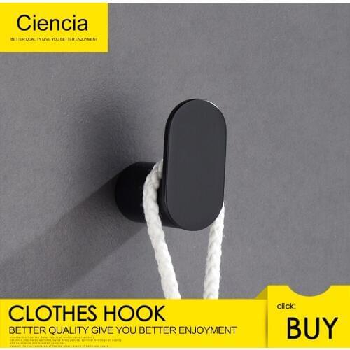 Free Shipping Black Surface 304 Stainless Steel Robe Hook High Quality Drilling Round Wall Mount Towel Clothes Hook Hanger