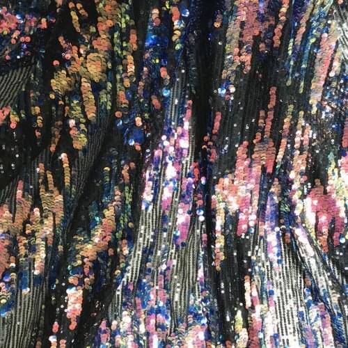 GLace 1Y/lot small shell gold light color sequin fabric for night dress performance cloth decoration DIY material TX1248