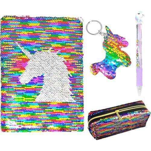 Cute Cartoon Unicorn Notebook Girl Diary Book Journaling Book With Pen Pencil Case Hanging Unicorn Student Daughter School Gift