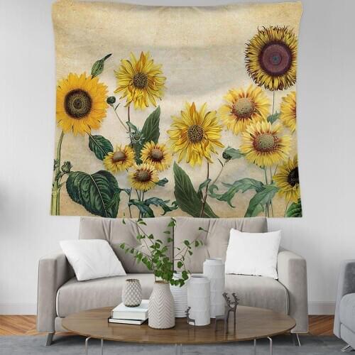 PLstar Cosmos Bohemian sunflower oil painting Tapestry 3D Printing Tapestrying Rectangular Home Decor Wall Hanging style-9