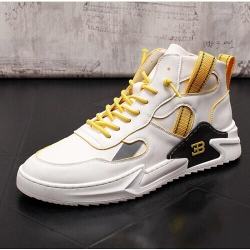 Stephoes Men Fashion Casual Ankle Boots Spring Autumn Luxury Designer Youth Trending Thick Bottom Sneakers Male High Top Shoes