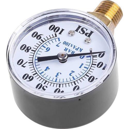 Tools 0-100psi 0-7bar 1/8inch NPT Face Side Mount Pressure Gauge Dial Air Compressor Meter Hydraulic Pressure Tester Gauge