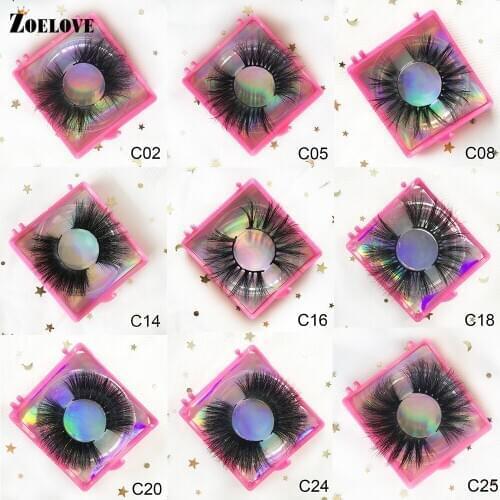 Faux Cils False Eyelashes Wholesale Fluffy 25mm Lashes Mink Eyelashes In Bulk Beauty Long Fake Lash Vendors Wispy Eyelash