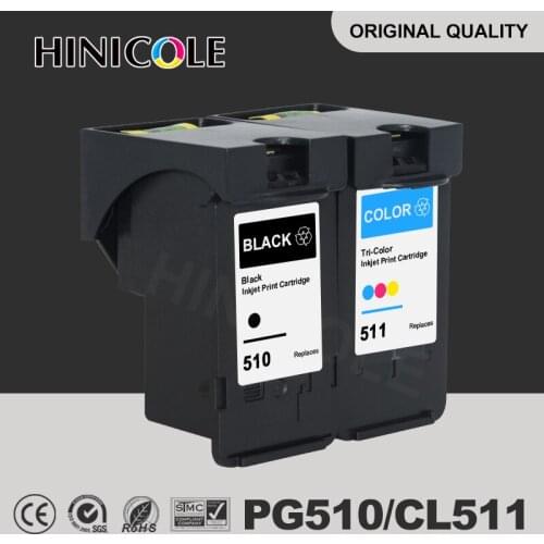 HINICOLE 510 Cartridge for Canon PG 510 CL 511 PG510 CL511 Ink Cartridges For Pixma MP250 IP2700 MP480 MP490 MP230 MP280 printer