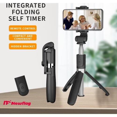 L01:Telescopic Stick Integrated Tripod for Phone,Can be Folded Monopod Selfie Stick,Support Android4.3 or IOS 5.0 Above Phones