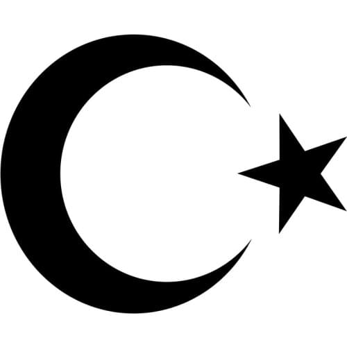 Moon & Star Turkish Flag Car Sticker Accessories Vinyl PVC Motorcycle 15cm*12cm