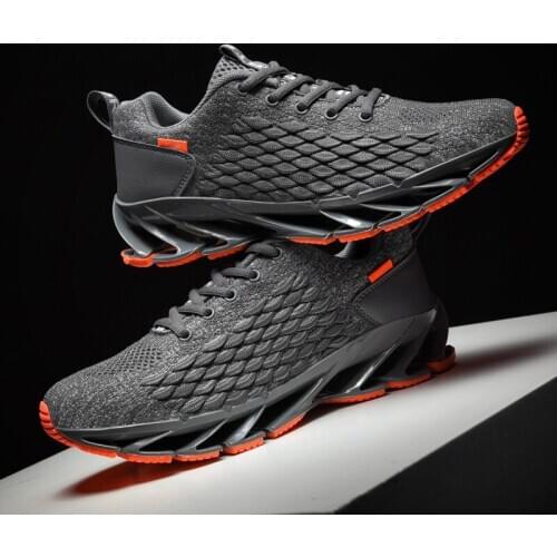 Mens Sneakers Blade Platform Mesh Breathable Male Sports Shoes Cushioning Fashion Jogging Lightweight Mens Running Shoes