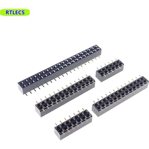 5 pcs Low Profile SMT Female PCB Header 2.54 mm 0.100" Pitch 2x20 Pin 40 Position Dual Row Socket Surface Mount Height 5.0 mm