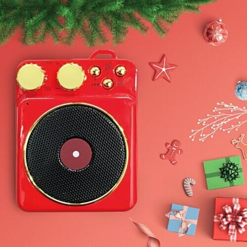 2020 New Portable Bluetooth Speaker retro trend mini car Speaker subwoofer outdoor smart wireless speaker connection card radio