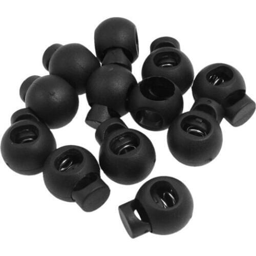 KSOL New Style 12 Pcs 4.3mm Diameter Plastic Spring Loaded Plastic Round Toggle Stopper Cord Locks