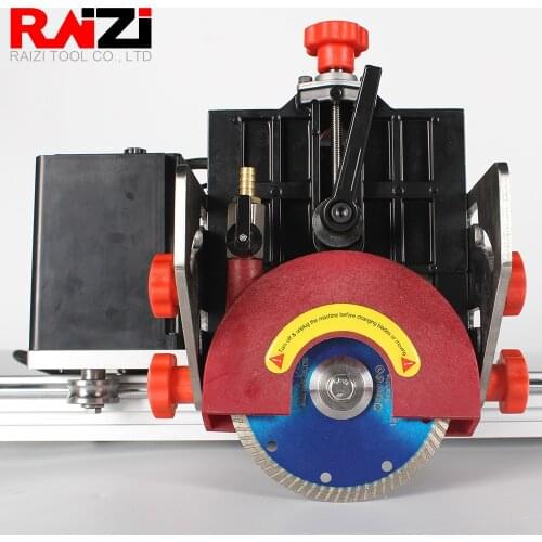 Raizi portable 45 degree miter cutting saw cutter chamfer machine with rail guide for large format porcelain ceramic tile stone