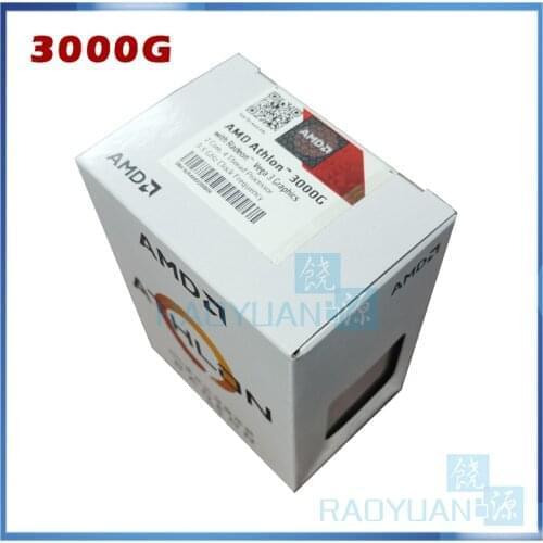 AMD Athlon 3000G X2 3000G 3.5 GHz Dual-Core Quad-Thread CPU Processor YD3000C6M2OFH Socket AM4 New and come with the cooler
