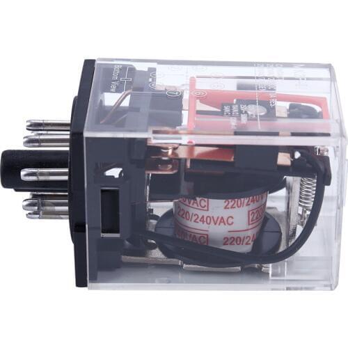 Promotion! AC 220V/230V Coil Voltage PCB Power Relay 8 Pins DPDT 2NO 2NC MK2P-1