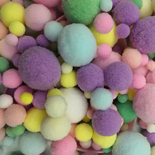 Fluffy Soft Pompom Plush Pompones Plush Balls 10mm/15mm/20mm/25mm/30mm DIY Pom Poms Ball Furball Home Wedding Decor Kids Toy 10g