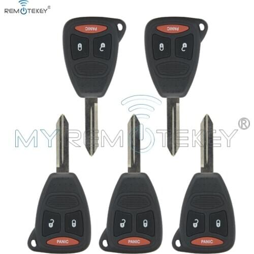 Remtekey 5pcs Car Key Head Case 3 Button for Chrysler Dodge Jeep key shell