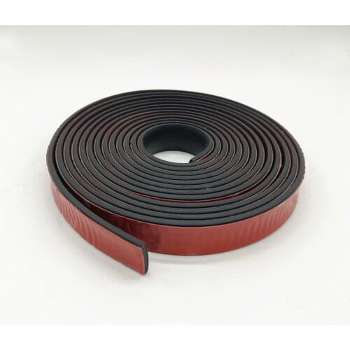 15mmx10mm self-adhesive rubber strip non-slip damping pad buffer stripe long narrow piece 300/500/1000/2000mm