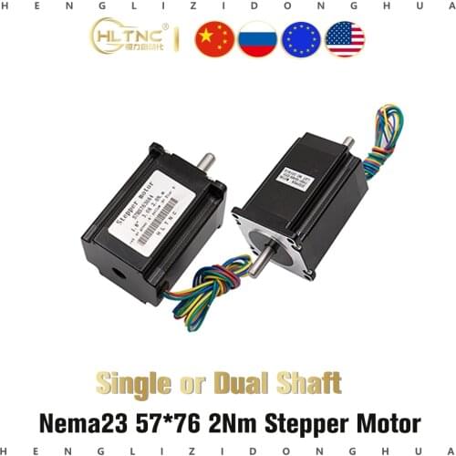 EU RU Nema23 Stepper Motor 2 phase 4-Leads 4 wire 283.22 Ozin 2N M 76mm stepper motor engine for CNC 3D Printer 57HS7630 1.8deg