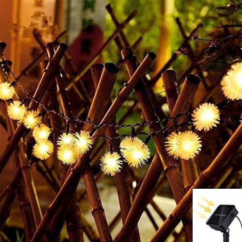 20/30LED Solar Snow Flake Fairy String Light Christmas Light Outdoor Waterproof For Party Holiday Wedding Room Garden Decor Lamp