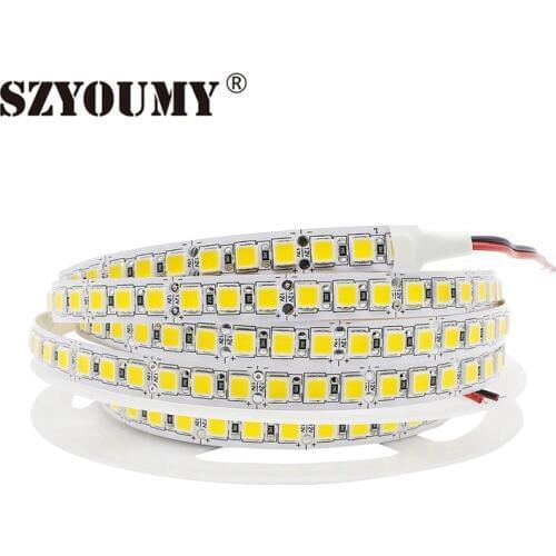 SZYOUMY Surper Bright 5054 LED Strip Light Cold white Warm White Non-waterproof 5M 600LED DC12V 120 led/m Stripe 50 Meters