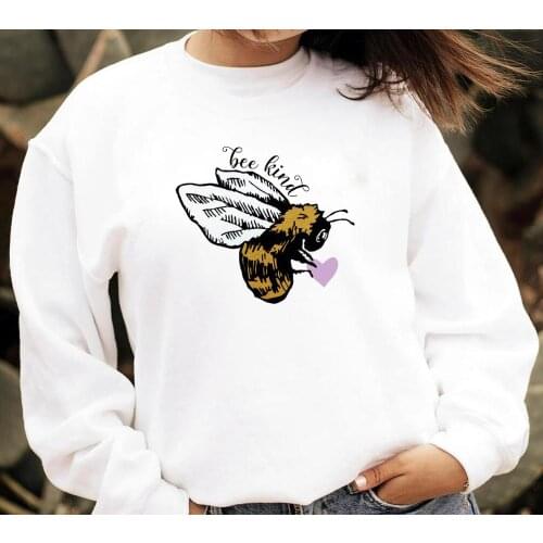 Bee Kind Sweatshirts kindness Sweats funny bee and little love Sweatshirt protect bee pullovrs Women fashion casual cottoon Tops