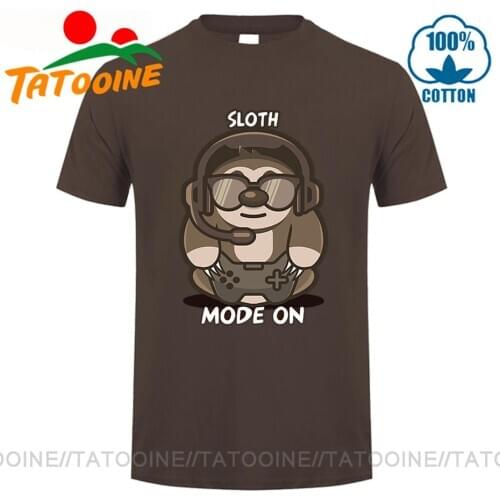 Tatooine Vintage PS Clothing Sloth Mode On T shirt Funny gamer for Life Tshirt PS1 PS5 PlayStation tee shirt Game Weapon T-shirt