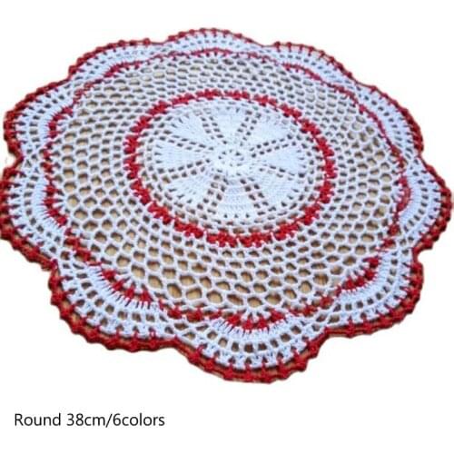 Vintage lace cotton table place mat crochet coffee placemat pad Christmas glass drink coaster cup mug tea dining doily kitchen