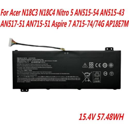 High Quality AP18E8M Laptop Battery For Acer 300 PH315-52 PH317-53 Aspire 7 A715-74G Nitro 5 AN515-54 ConceptD CN515