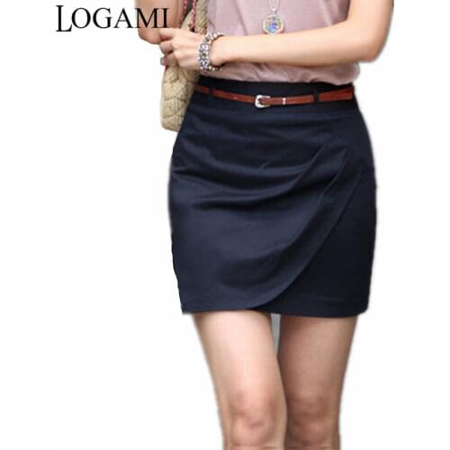 Mini Skirt 2017 Spring Summer High Waist Woman Short Skirt Saia Faldas cortas Cintura Alta Formal Black/Beige Pencil Skirts