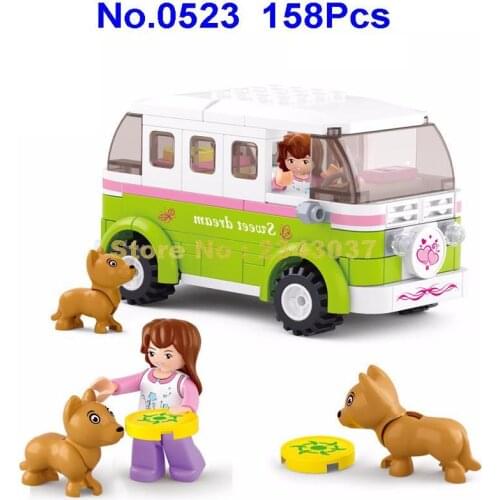 Sluban 0523 158pcs Urban Farm Girl Camper Building Block 2 Toy