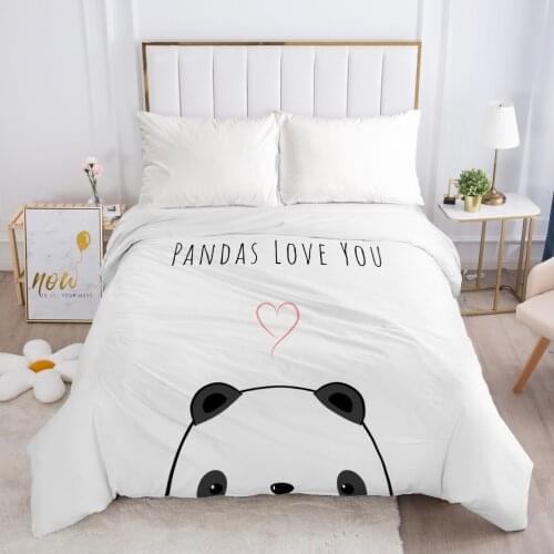 1pc Children Cartoon Duvet cover Quilt/Blanket/Comfortable Case 140x200 Single Size Cute Bedding for child kids baby panda