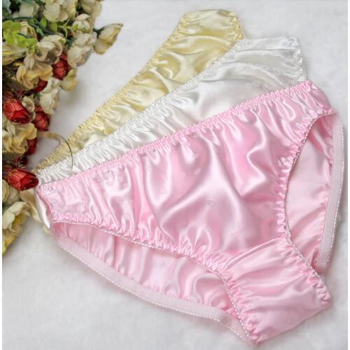 100% Mulberry Silk Women Double Faced Silk Panties Sexy Pure Silk Seamless Briefs L XL XXL Free Shipping