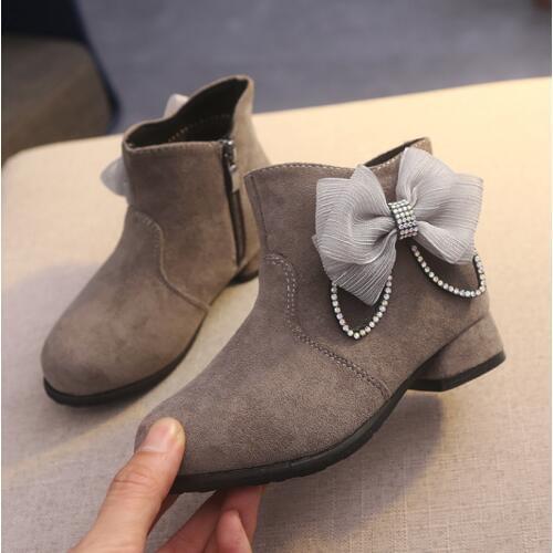 2020 girls martin boots leather sport shoes for girls kids warm boots fashion soft bottom princess snow boots kids sneakers