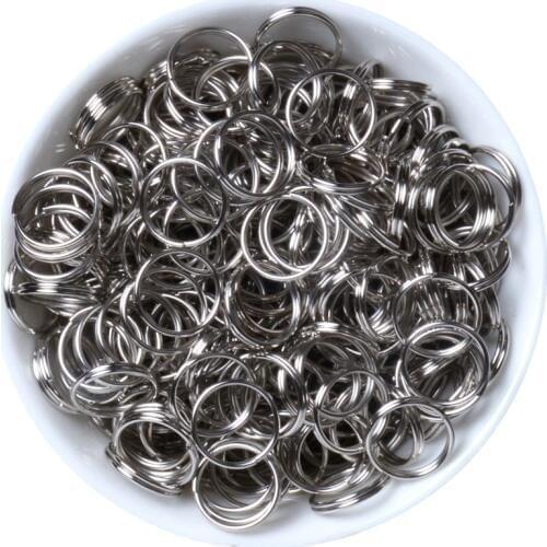 4/5/6/8/10mm 200pcs Stainless Steel Rhodium Metal Double Jump Rings for Jewelry Making DIY Accessories Bracelet Finding