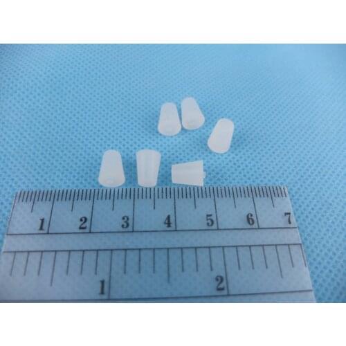 50pcs/lot 4.20mm X 6.76mm X 7.95mm Silicone Rubber Cone Tapered Stopper Plugs Powder Coating Paint,color random