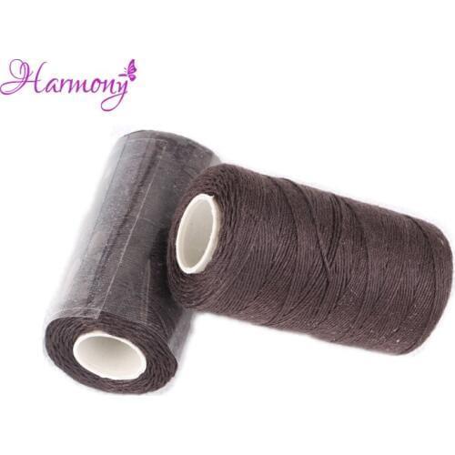 60pcs/lot Brown color cotton thread for hair extension 12yards 110m machine cotton sewing thread European quality