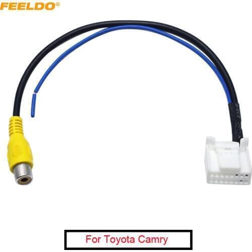 FEELDO 10Pcs Car Parking Reverse Rear Camera Video Plug Converter Cable Adapter For Toyota Camry 7th Navigation DVD #AM2593