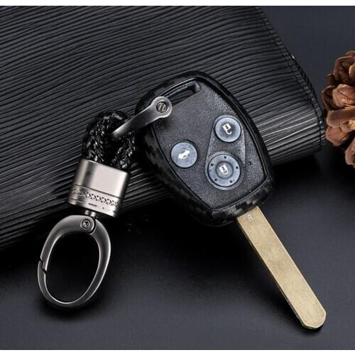 Key Fob Case Holder Cover Fit For Honda Accord CR-V Crosstour Civic Element Accessories 3 Button Keychain