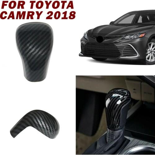 For Toyota Camry 2018 - 2021 Sport Style Carbon Fiber Print Auto Gear Shift Knob Cover Trim