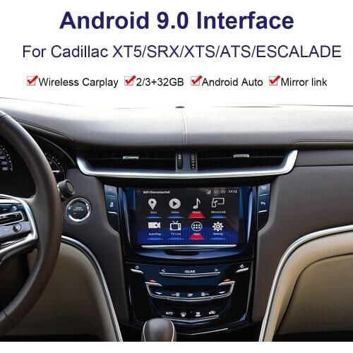Android Video interface Box for 2014-2018Cadillac XTS/ATS Multimedia Interface with Wireless/USB CarPlay dongle