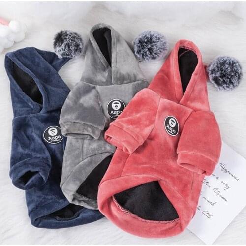 Kawaii Pet Clothing Hairball Clothes for Dog Cartoon Small Costume Hoodie Print Dogs Autumn Winter Fashion Solid Color Mascotas