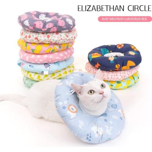 Pet Elizabeth Ring Cat Dog Collar Sterilization Grooming Headgear Anti-licking Anti-bite Protective Cover Shame Ring Soft Collar