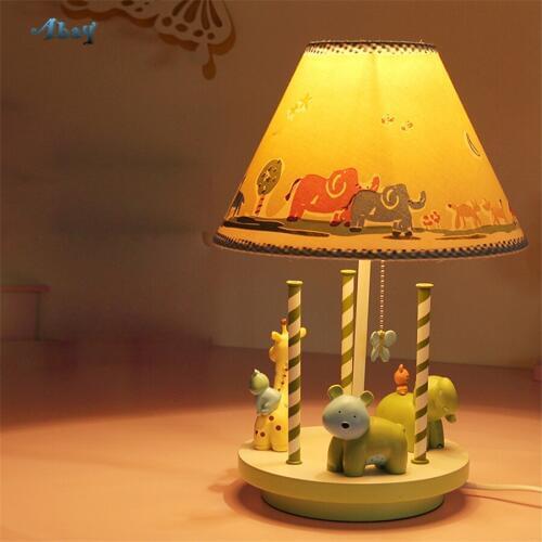 Creative Cartoon Bear Deer Shape Resin Table Lamps for Children Room Bedroom Study Kids Animals Bedside Lamp Lovely Home Decor