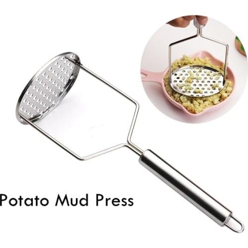 Kitchen Gadget Creative Pressed Potato Masher Ricer Puree Juice Maker Stainless Steel Potatoes Crusher Pusher Fruit Tools