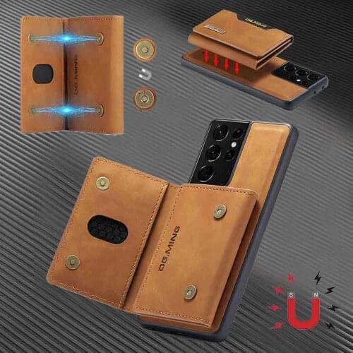 Magnetic Case For Samsung Galaxy S20 S21 Ultra Plus Case S20+ S21+ Phone Shell For Samsung Note 20 Ultra Cover Wallet Bag (M2)