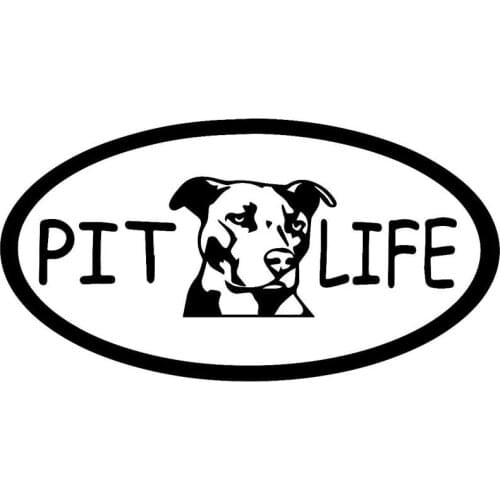 Cute Pitbull Animal Decal High Quality Car Decoration Personality PVC Car Window Waterproof Sticker Black/White, 10cm*18cm
