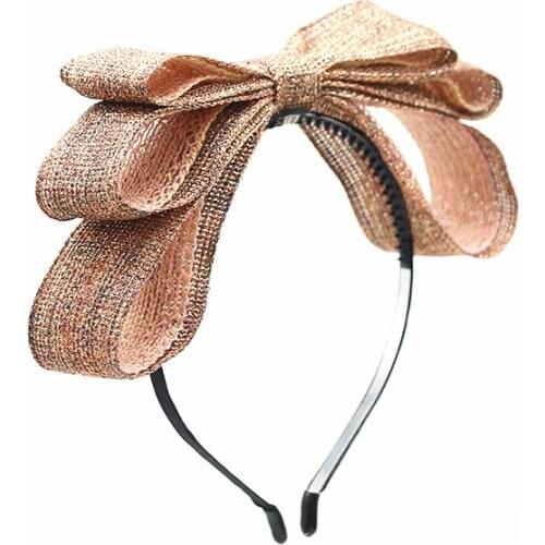 Fashion 2021 New bow Hair Accessories For Women Hairband Turban Wide Side Hair Hoop bow Hairband Wholesale