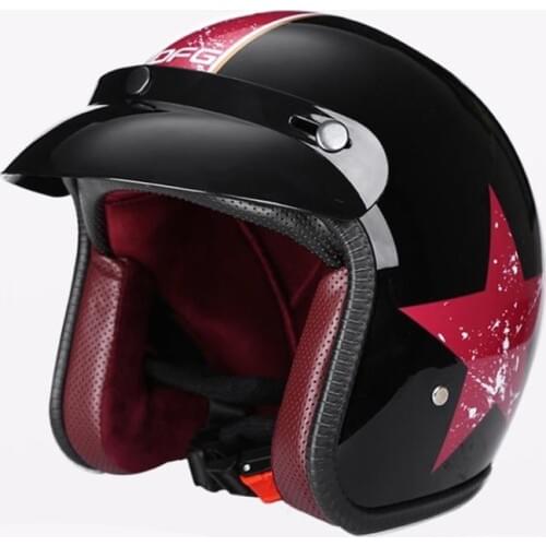 Capacete Vintage Casco Vintage Moto Cross-Country Off-Road Scooter Open Face Motorcycle Helmet Anti Fog Retro Scooter Helmets
