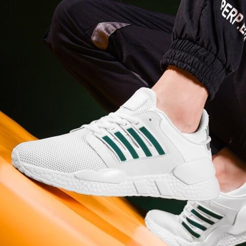 Mens shoes 2021 summer new flying line breathable sports casual shoes running shoes travel shoes lovers trend shoes
