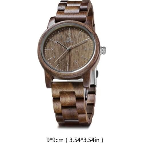 Uwood Mens Natural Wood Watch Vintage Mens Quartz Watch X7JB